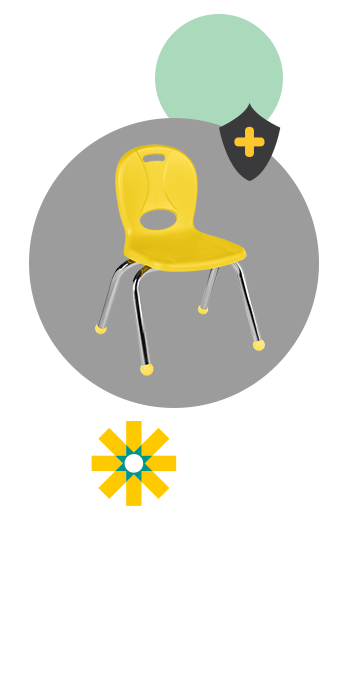 Learniture furniture in a classroom setting