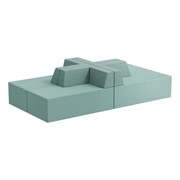 Modern Low-Back Soft Seating Quad Sofa