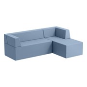 L-Shaped Modern Low-Back Soft Seating Sofa w/ Chaise