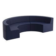 Modern Low-Back Lounge Soft Seating Inner Half Circle