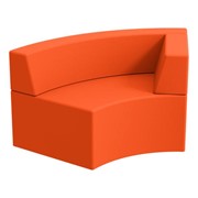 Modern Low-Back Soft Seating Inner Curve - Left Arm