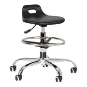 Extended-Height Adjustable Lab Stool w/ Footring