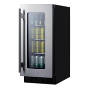 ADA Compliant Built-In Beverage Center w/ Glass Door