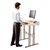 Adjustable Height Bi-Level Corner Computer Workstation