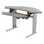 Adjustable Height Bi-Level Corner Computer Workstation – Power Adjustable