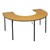 Horseshoe Table Wheelchair Accessible - Folding - Barrister oak top w/ black edge band