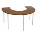 Horseshoe Table Wheelchair Accessible Desk - Walnut top w/ black edgeband