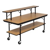 Double-Tier Mobile Folding Buffet Table