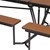 Mobile Bench Cafeteria Table - Additional bench access shown