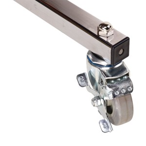 Mobile Convertible Bench Cafeteria Table - Locking casters shown