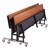 Mobile Convertible Bench Cafeteria Table - Two tables shown folded & nested