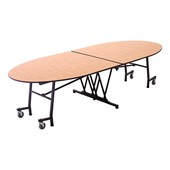 Elliptical Mobile Cafeteria Table