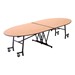 Elliptical Mobile Cafeteria Table