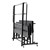 Mobile E-Z Riser w/ Back Rail - Three Levels - Shown folded for storage & transport