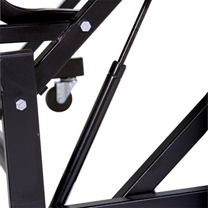 Mobile E-Z Riser w/ Back Rail - Three Levels - Gas cylinder detail