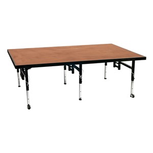 Adjustable-Height Portable Stage w/ Hardboard Deck