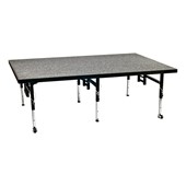 Adjustable-Height Portable Stage w/ Carpet Deck