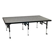 Adjustable-Height Portable Stage w/ Carpet Deck