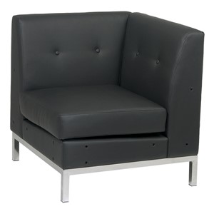 Wall Street Series Modular Corner Chair - Black