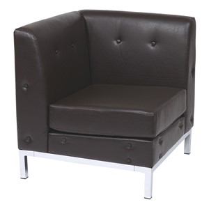 Wall Street Series Modular Corner Chair - Espresso