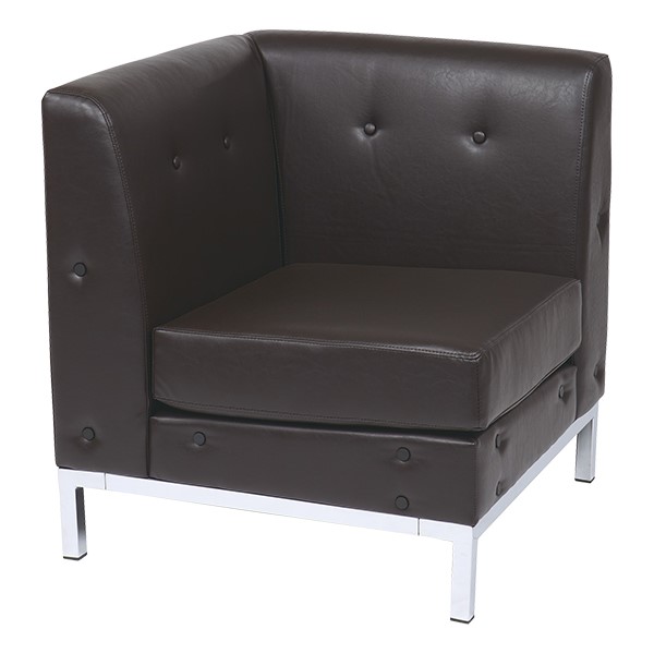 Wall Street Series Modular Corner Chair - Espresso