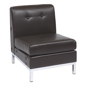 Wall Street Series Modular Armless Chair - Espresso