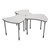 Small Shape Desk w/o Book Box - Multiple desks shown