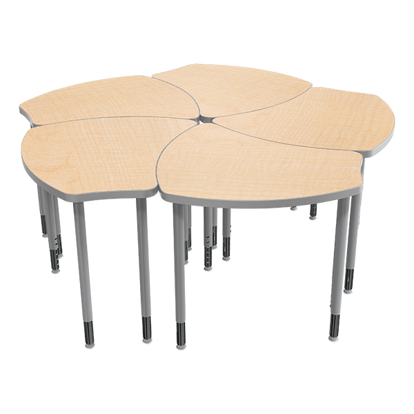Small Shape Desk w/o Book Box - Multiple desks shown