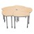 Small Shape Desk w/o Book Box - Multiple desks shown