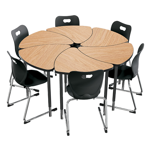 Chevron Collaborative Student Desk - Group Learning