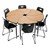 Chevron Collaborative Student Desk - Group Learning