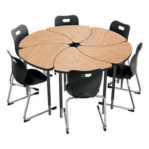 Chevron Collaborative Student Desk - Group Learning