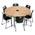 Chevron Collaborative Student Desk - Group Learning