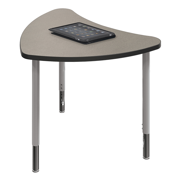 Chevron Collaborative Student Desk - Pewter Mesh