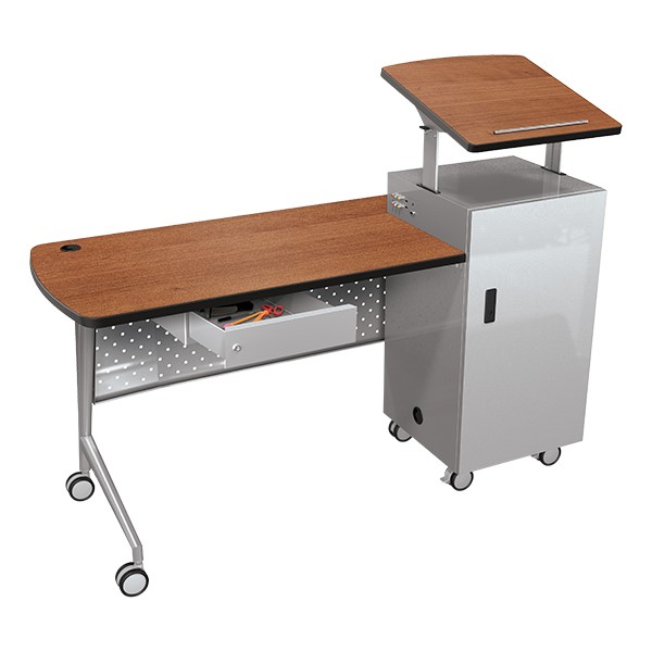 Trend Desk & Podium - Amber Cherry - drawer detail