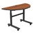 Sit-to-Stand Flipper Training Table - Half Round (24" W x 48" L) - Amber cherry
