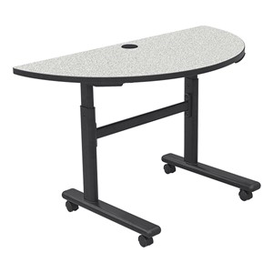Sit-to-Stand Flipper Training Table - Half Round (24" W x 48" L) - Gray nebula