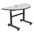 Sit-to-Stand Flipper Training Table - Half Round (24" W x 48" L) - Gray nebula
