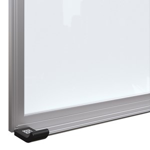 Framed Magnetic Glass Dry Erase Markerboard - Tray