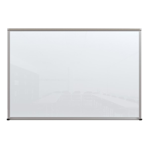 Framed Magnetic Glass Dry Erase Markerboard - White