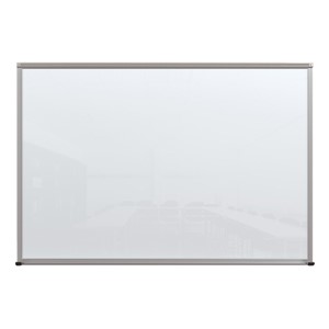 Framed Magnetic Glass Dry Erase Markerboard - White