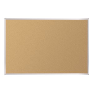 Valu-Tak Natural Cork Bulletin Board w/ Aluminum Frame