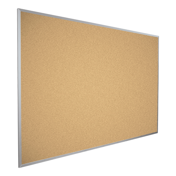Valu-Tak Natural Cork Bulletin Board w/ Aluminum Frame