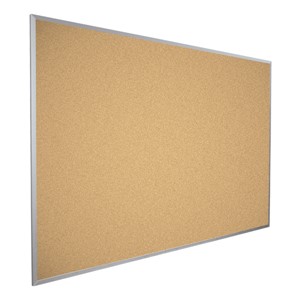 Valu-Tak Natural Cork Bulletin Board w/ Aluminum Frame