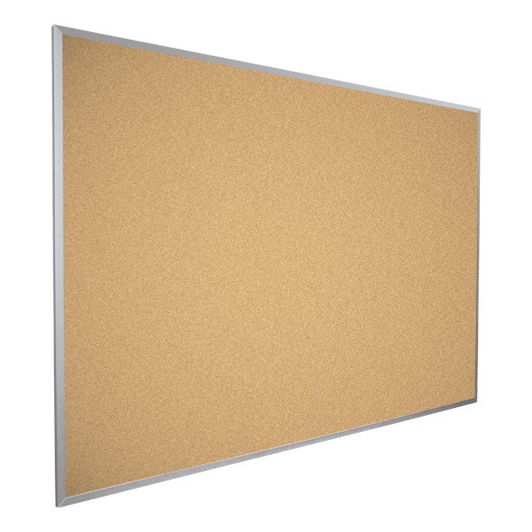 Valu-Tak Natural Cork Bulletin Board w/ Aluminum Frame