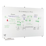Visionary Magnetic Glossy White Glass Markerboard