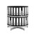 Binder Carousel Shelving w/ Floor Base - Two Tier
