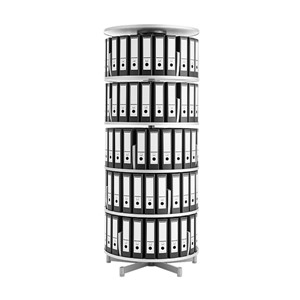 Binder Carousel Shelving w/ Floor Base - Five Tier
