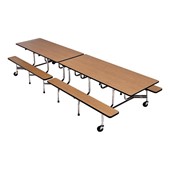 Mobile Bench Cafeteria Table