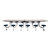 The Intermediate Mobile Dark Navy Stool Cafeteria Table